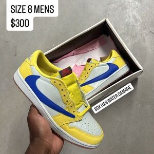 Nike Yellow and Blue Dunk Low Sneakers